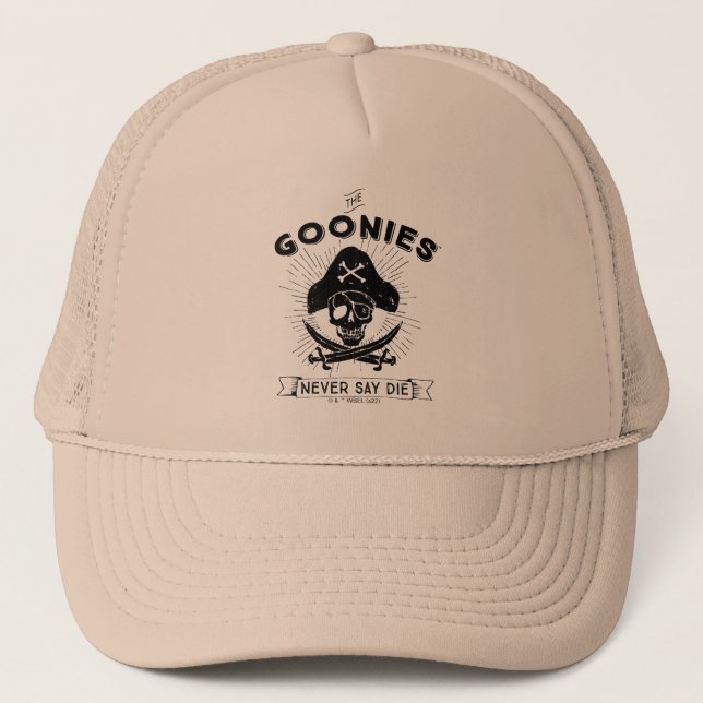 Die Goonies "Niemals sagen Die Piraten-Abzeichen Truckerkappe (Vorderseite)