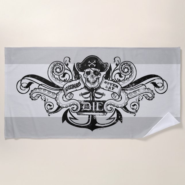 Die Goonies "Niemals sagen Die Piraten Anchor Abze Strandtuch (Vorderseite)