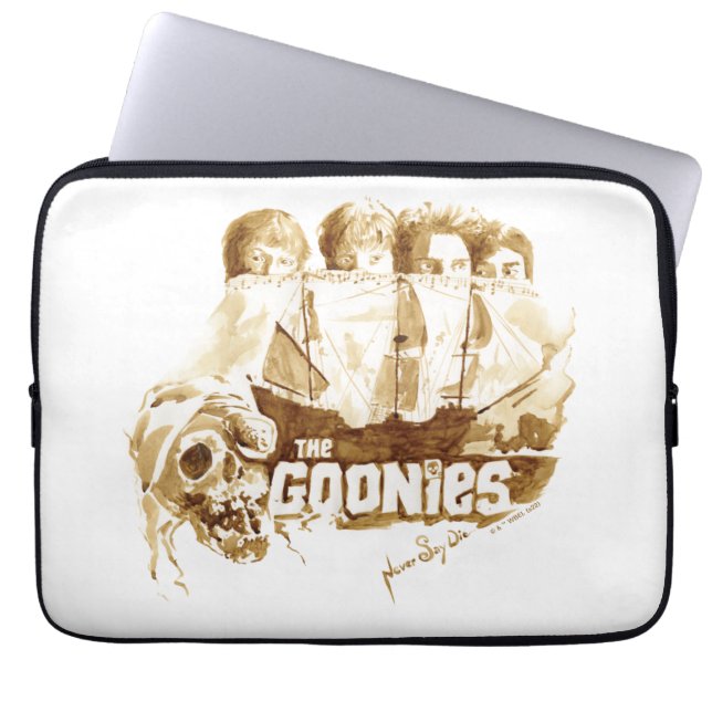 Die Goonies Pirate Schiff Wasserfarbe Grafik Laptopschutzhülle (Vorderseite)