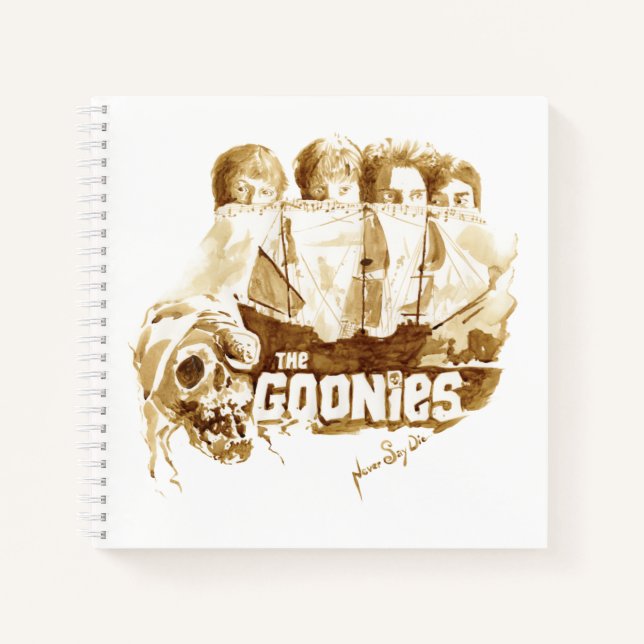 Die Goonies Pirate Schiff Wasserfarbe Grafik Notizbuch (Vorderseite)
