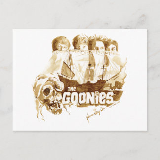 Die Goonies Pirate Schiff Wasserfarbe Grafik Postkarte