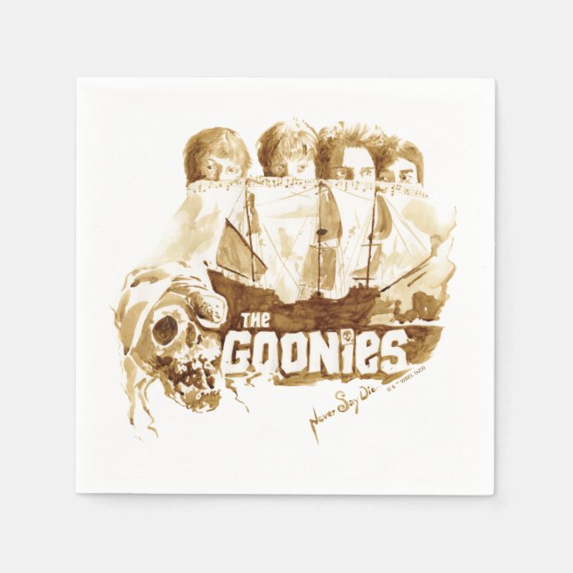 Die Goonies Pirate Schiff Wasserfarbe Grafik Serviette (Vorderseite)