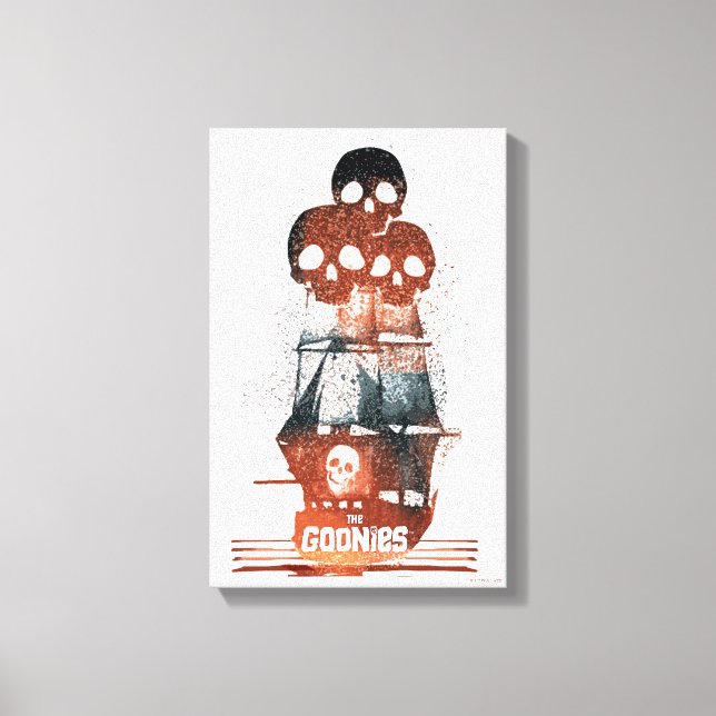 Die Goonies Pirate Ship Silhouette Graphic Leinwanddruck (Vorderseite)