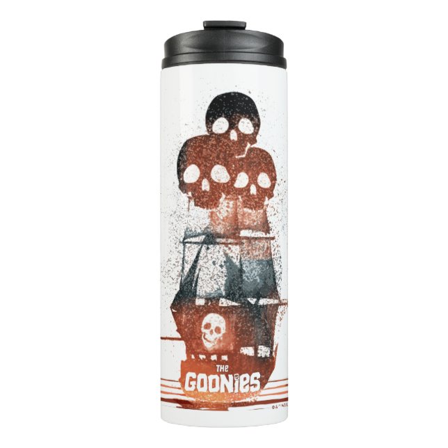 Die Goonies Pirate Ship Silhouette Graphic Thermosbecher (Vorderseite)