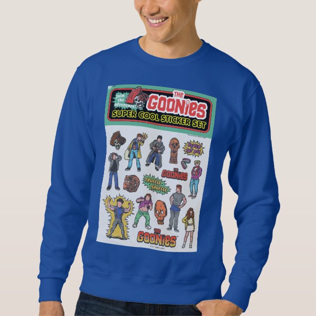 Die Goonies Retro Aufkleber Blatt Grafik Sweatshirt (Vorderseite)