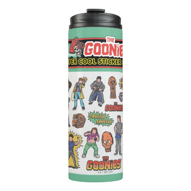 Die Goonies Retro Aufkleber Blatt Grafik Thermosbecher (Vorderseite)