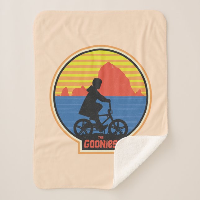 Die Goonies Retro Mikey Riding Bike Grafik Sherpadecke (Vorderseite)