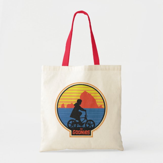 Die Goonies Retro Mikey Riding Bike Grafik Tragetasche (Vorne)