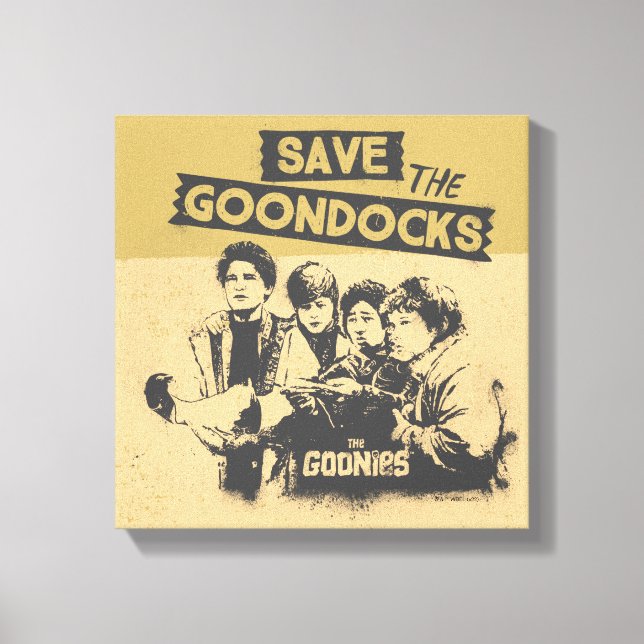 Die Goonies "Rettete die Ziegenanken" Leinwanddruck (Vorderseite)