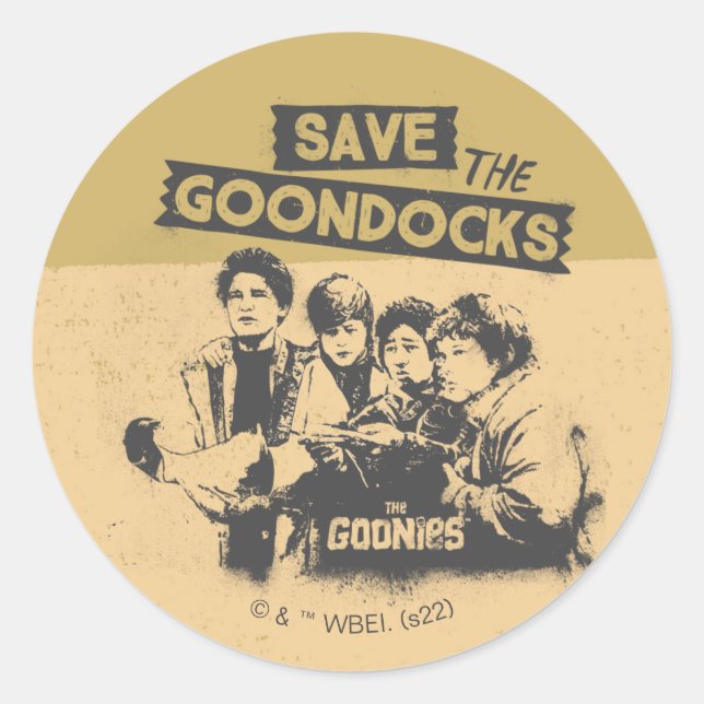 Die Goonies "Rettete die Ziegenanken" Runder Aufkleber (Vorderseite)