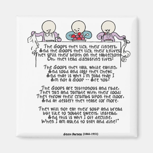 Die Goops, die sie ihre Fingerns lecken Magnet (Vorne)