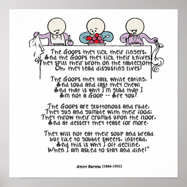 Die Goops, die sie ihre Fingerns lecken Poster (Vorne)