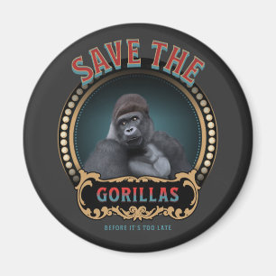 Die Gorillas gerettet Gefährdete Arten Magnet