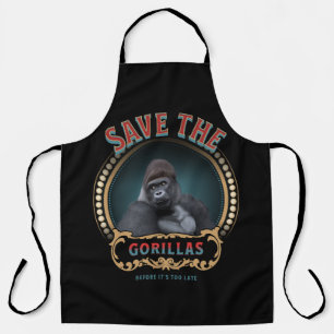 Die Gorillas gerettet Gefährdete Arten Schürze