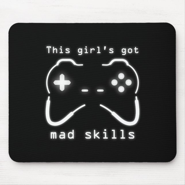 Die Got Mad Skills Video Game Controller Maus von  Mousepad (Vorne)