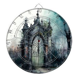 Die Gothic-Friedhofstor-Serie Design 11 Dartscheibe