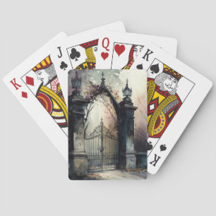 Die gotische Friedhofs-Tor-Serie Design 12 Spielkarten