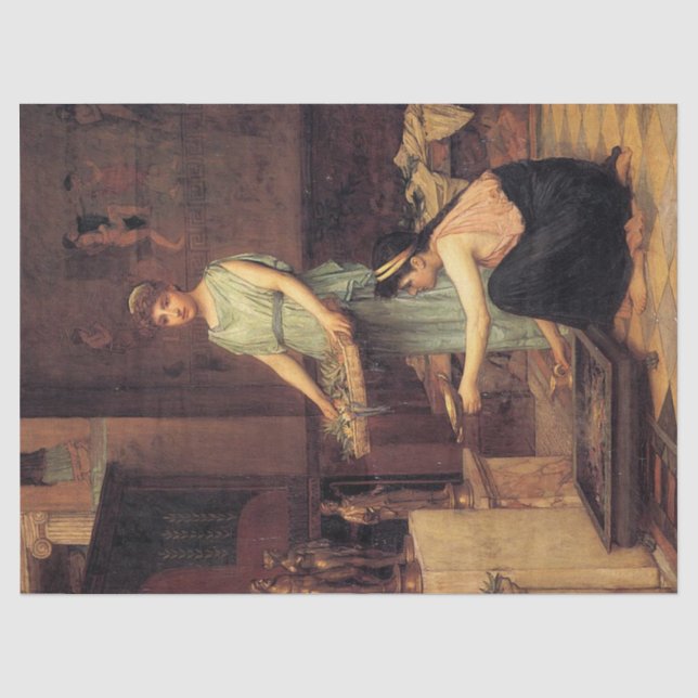 Die Götter der Haushalte von John William Waterhou Seidenpapier (Vorderseite)