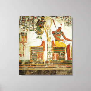 Die Götter Osiris und Atum, vom Grab von Leinwanddruck