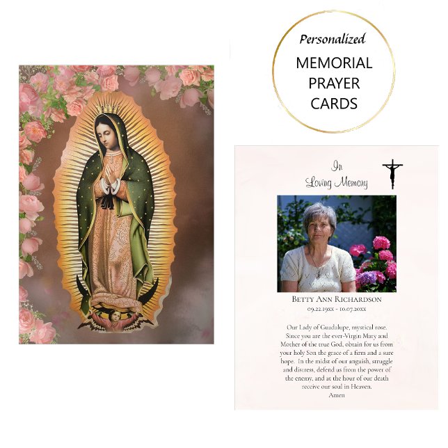 Die Gottesmutter des Fotos Guadalupe Gedenkkarte Platzkarte (Von Creator hochgeladen)