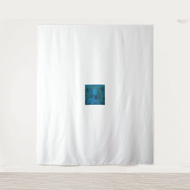 Die Göttin Ishtar im See des ewigen Lebens Wandteppich (Vorderseite)