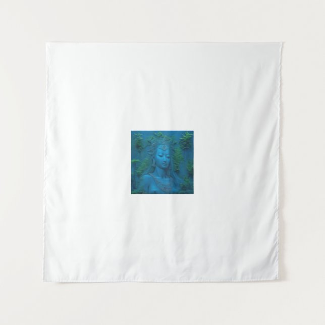 Die Göttin Ishtar im See des ewigen Lebens Wandteppich (Vorderseite)