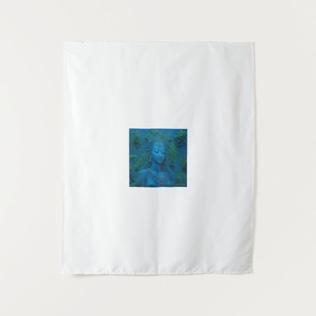 Die Göttin Ishtar im See des ewigen Lebens Wandteppich (Vorderseite)