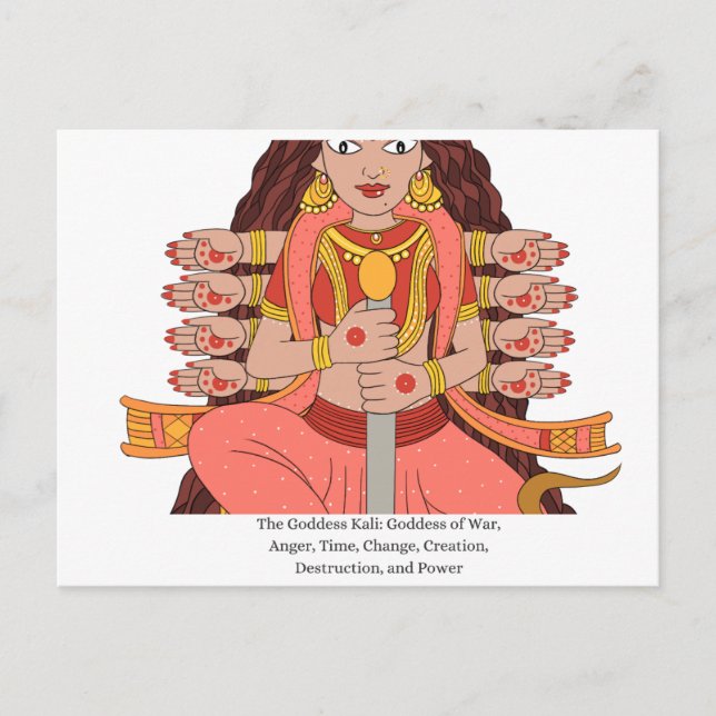 Die Göttin Kali Postkarte (Vorderseite)
