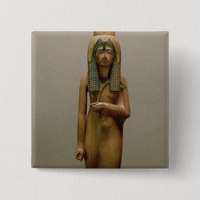 Die göttliche Königin Ahmose Nefertari (gemaltes Button (Vorderseite)