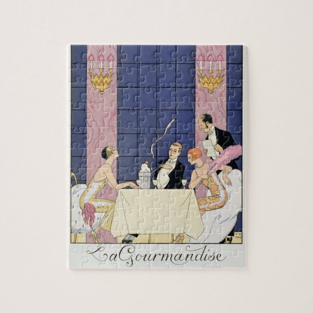 Die Gourmands, 1920-30 (pochoir Druck) (Vertikal)