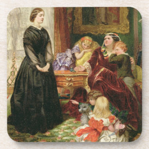 Die Gouvernante, 1860 (Öl auf Leinwand) Getränkeuntersetzer