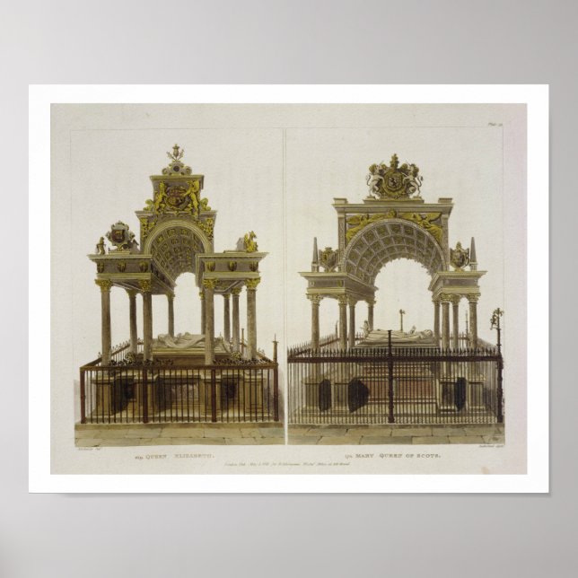 Die Gräber von Königin Elizabeth I. und Mary Queen Poster (Vorne)