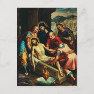 Die Grablegung Christi Juan Rodríguez Juarez Postkarte