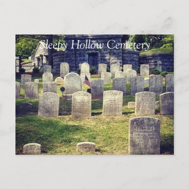 Die Grabstätte von Washington Irving Postkarte (Vorderseite)