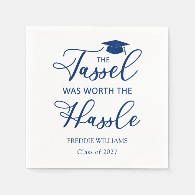 Die Graduiertenpartei Tassel war es wert, die Hass Serviette (Vorderseite)