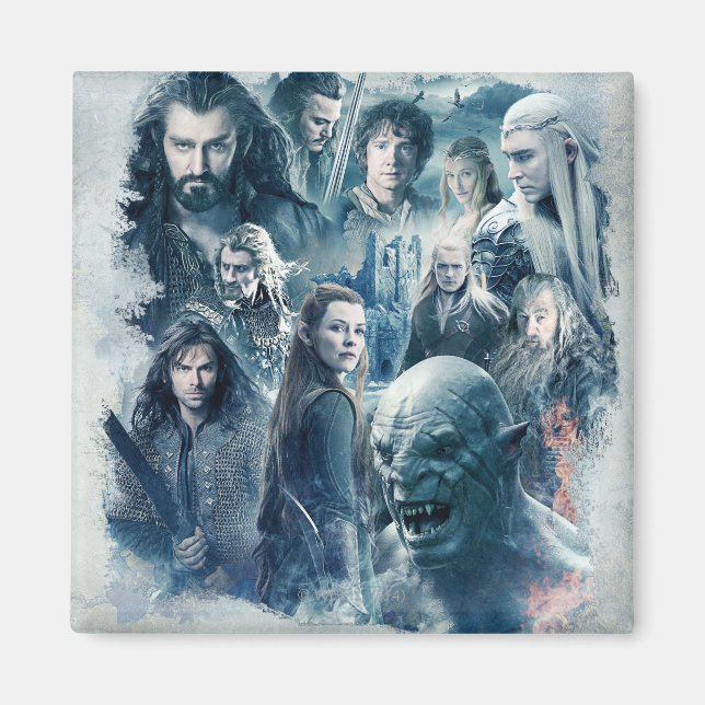 Die Grafik der fünf Armeezeichen Magnet (Vorne)