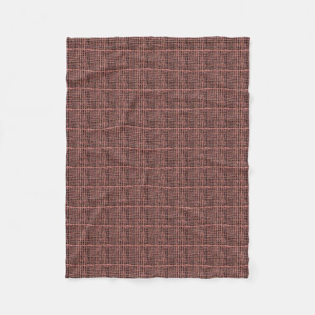 Die grafische gesponnene Leinwand reiht Pfirsich Fleecedecke (Vorderseite)
