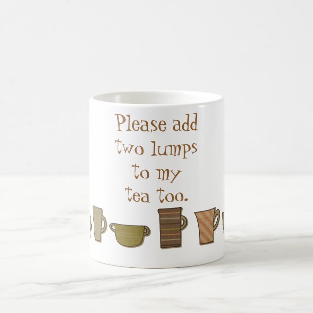 Die Grammatikpolizei lumps zu Tee Tasse (Mittel)
