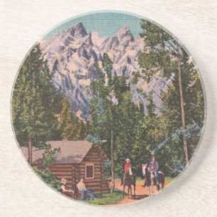 Die Grand Tetons - Wyoming Sandstein Untersetzer