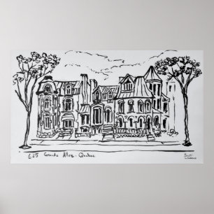 Die Grande Allee, Quebec City Quebec, Kanada Poster