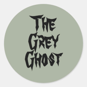 Die graue Ghost-Sticker Runder Aufkleber