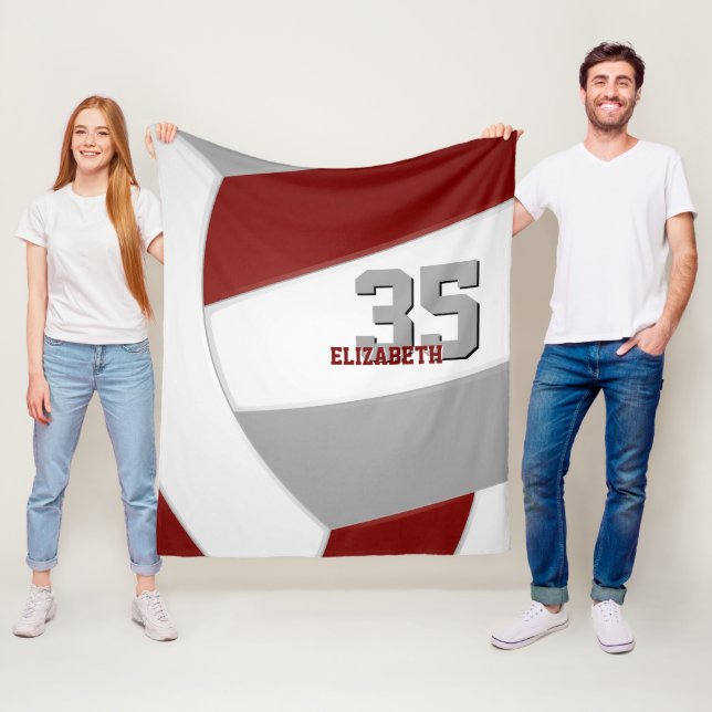 Die graue Mannschaft des Maroon ist in der Dekorat Fleecedecke (Beispiel)
