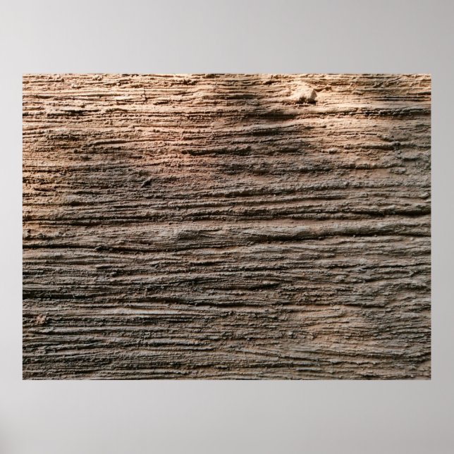 Die graue Rost an der Mauer abgeschieden. Rostmeta Poster (Vorne)