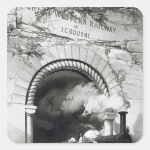 Die Great Western Eisenbahn, 1846 Quadratischer Aufkleber