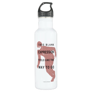 Die grelle   "leerer Ausdruck-" Zitat-Silhouette Edelstahlflasche