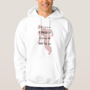 Die grelle "leerer Ausdruck-" Zitat-Silhouette Hoodie