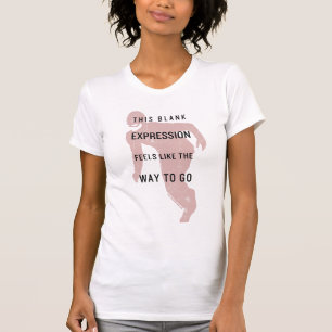 Die grelle   "leerer Ausdruck-" Zitat-Silhouette T-Shirt