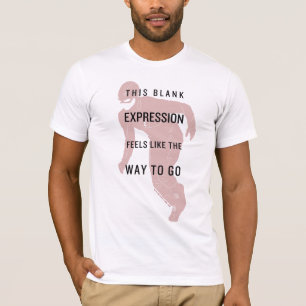 Die grelle   "leerer Ausdruck-" Zitat-Silhouette T-Shirt
