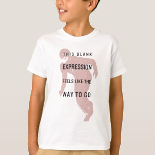Die grelle "leerer Ausdruck-" Zitat-Silhouette T-Shirt