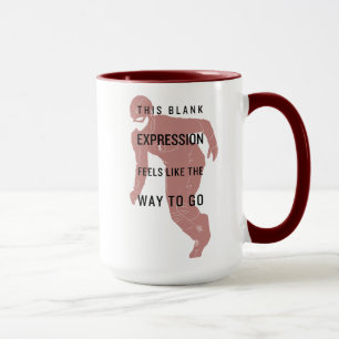 Die grelle   "leerer Ausdruck-" Zitat-Silhouette Tasse